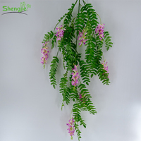 Artificial flower rattan with leaves