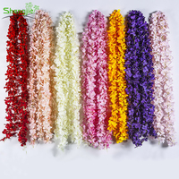 79 inches long artificial wisteria flower rattan