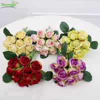 Artificial rose bouquet flowers,Fake roses home decoration