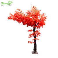 Artificial red Japanese maple autumn tree arch