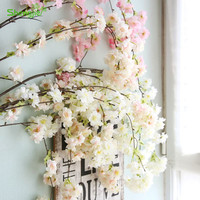 Artificial hanging cherry blossom flower branches