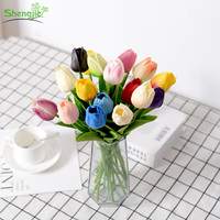 Small bunch of artificial tulip flowers