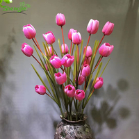 Single five-flowered artificial tulip flower