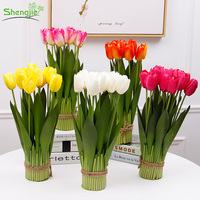Artificial tulip bunch,Indoor artificial tulip flowers
