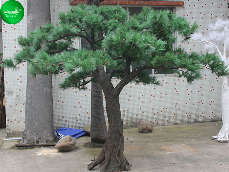 Artificial pine trees outdoor