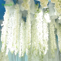 Indoor white artificial flower vine hanging flower wedding decoration